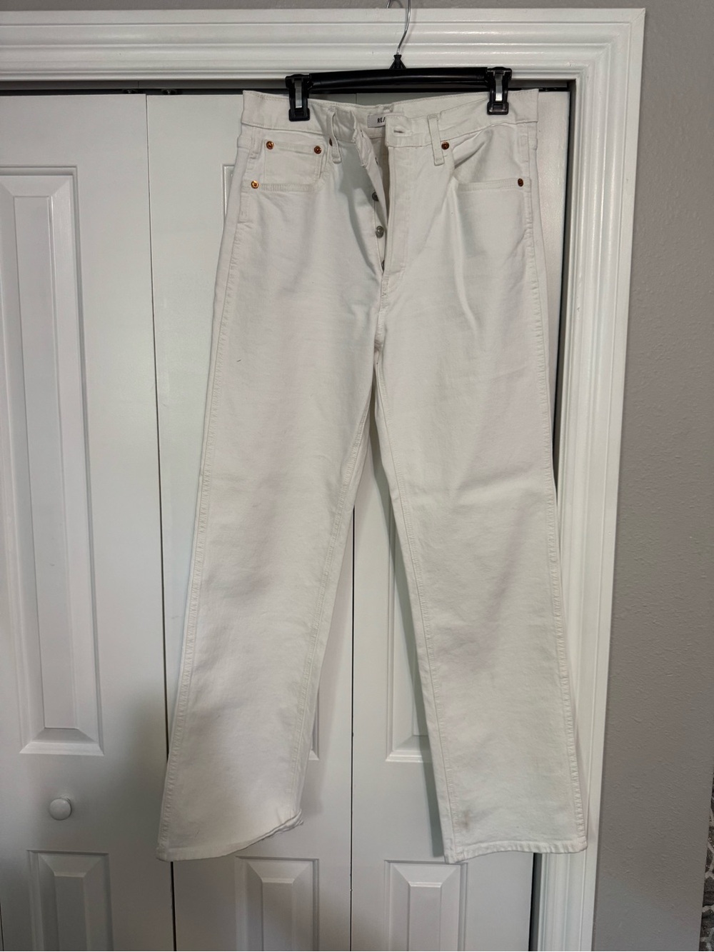 Re/Done White 90s High Rise Loose Women's Jeans